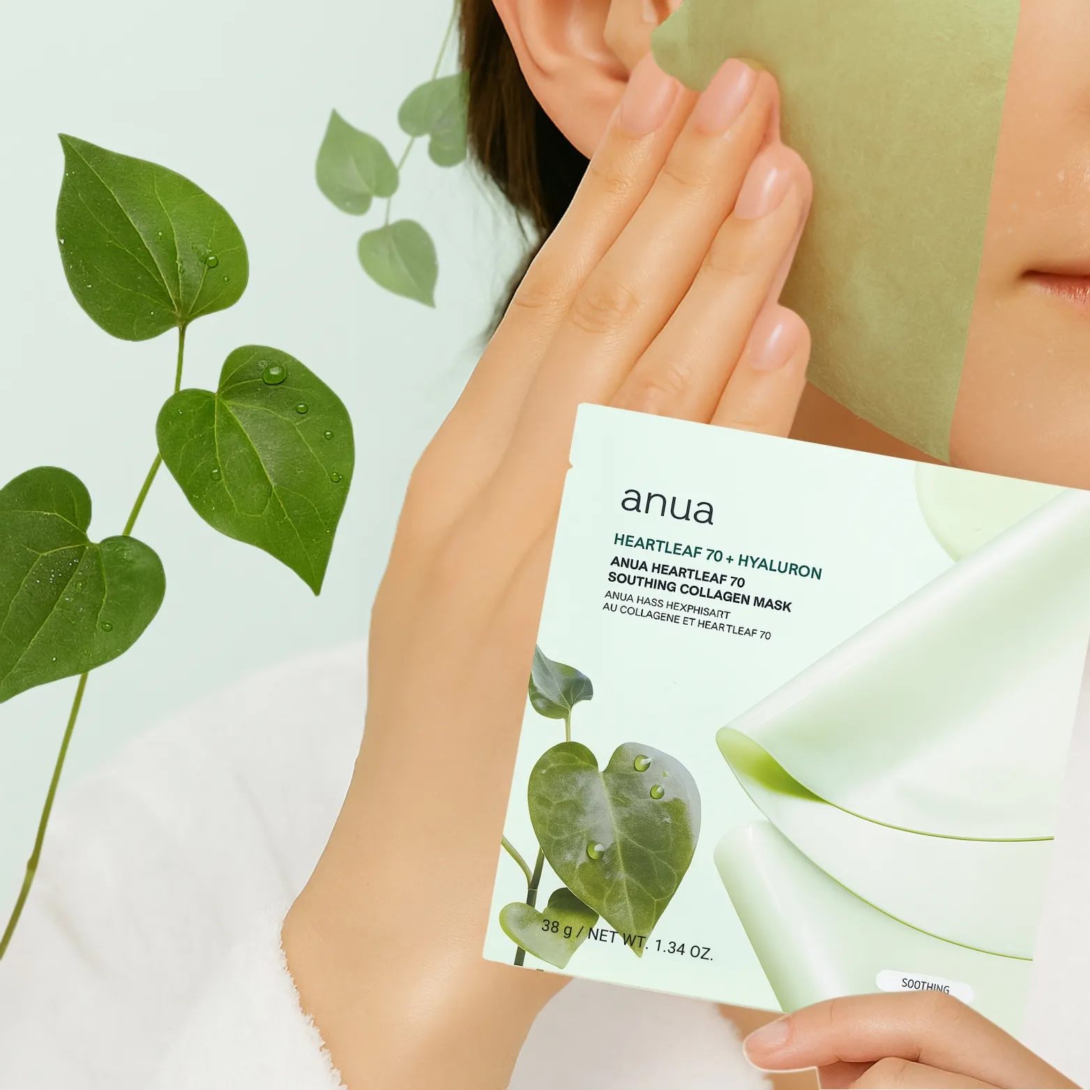 ماسک-کلاژن-آنوا ماسک ورقه ای هارتلیف 70 و هیالورون آنوا تسکین دهنده